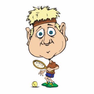 funny cartoon tennis player photo cut outs
