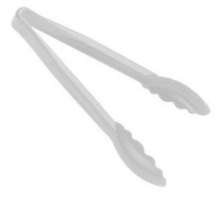 Cambro 9TGS 148 Plastic Scallop Grip Tongs, 9 Inch, White Kitchen & Dining