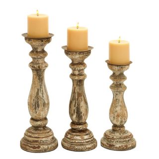Wooden Candle Holder (Set of 3)