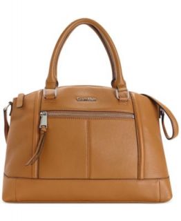 Calvin Klein Pebble Leather Satchel   Handbags & Accessories