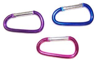 Inkology Carabiner Band Clips, 6 Clips per Pack, Purple or Blue or Pink (Color May Vary) (147 8)  Binder Clips 