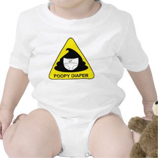 Funny Baby's Poopy Diaper Hazard Sign Shirt