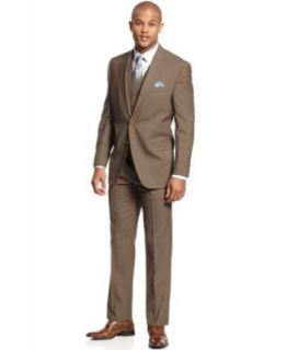 Lauren by Ralph Lauren Suit, Brown Plaid Vested Suit   Suits & Suit Separates   Men