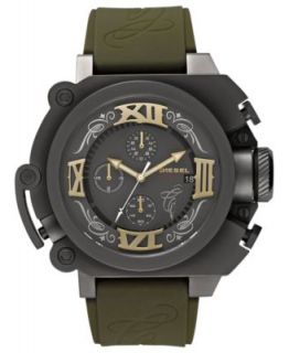 Diesel Watch, Mens Black Silicone Strap 50mm DZMC0001   Mister Cartoon Limited Edition   Watches   Jewelry & Watches