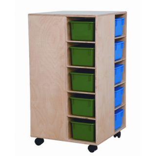 Wood Designs Space Saver Cubby Spinner with Assorted Trays