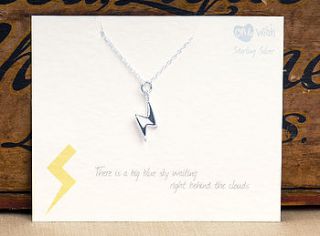 'there is big blue sky waiting' necklace by kalk bay