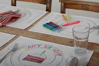 doodle place setting placemats to personalise by doodle by stitch