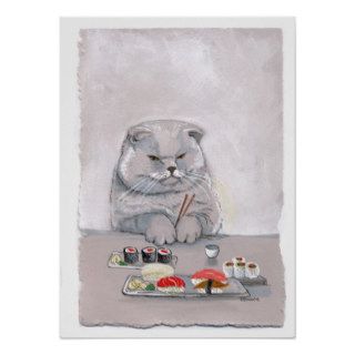 Sushi Cat Print   Mr. Grumps