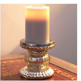 silvered candle stand by drift living