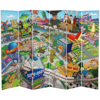 Oriental Furniture 71 Tall Double Sided SpongeBob and Patrick 4 Panel