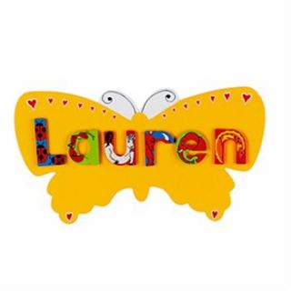 name plaques for girls (plaque only   letters available) by little butterfly toys