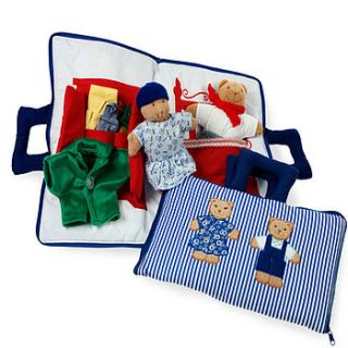 teddy bear dress up bag by alphabet gifts & interiors