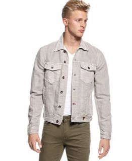 GUESS Jeans Jacket, Button Front Denim, Arachno Wash   Coats & Jackets   Men