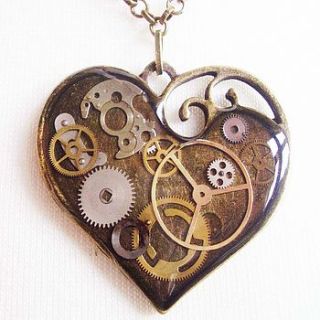 steampunk heart necklace by sophie hutchinson designs