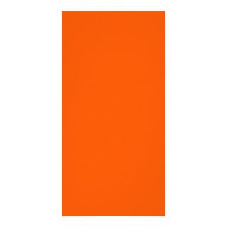 Neon Bright Orange Color Trend Blank Template Personalized Photo Card
