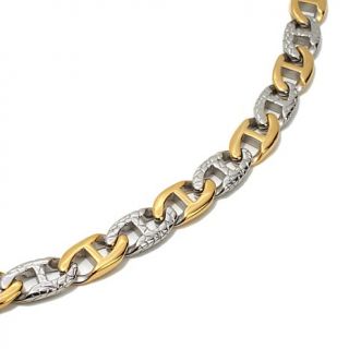 Men's 2 Tone Stainless Steel Mariner Link 24" Necklace