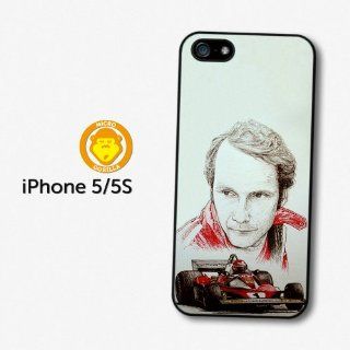 Niki Lauda Original Illustration F1 Formula One Driver case for iPhone 5 5S A142 Cell Phones & Accessories