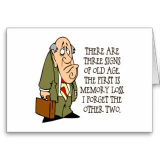 Funny Senior Citizen Gift Greeting Cards