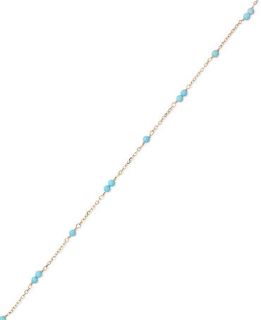 14k Gold Anklet, Turquoise Bead Anklet (3 4mm)   Bracelets   Jewelry & Watches