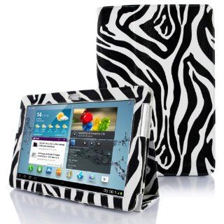 SupCase Slim Fit Folio Leather Tablet Case Cover for 10.1 Inch Samsung Galaxy Tab 2, Zebra Black Computers & Accessories