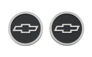 Proform 141 232 Black Billet Aluminum Freeze Plug Insert with Raised Chevy Bowtie Logo for Small Block Chevy   Pair Automotive