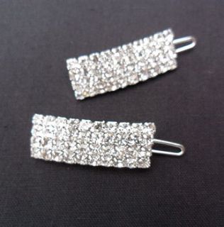 pair of girl's diamante hair clips by yatris home and gift