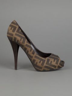 Fendi 'zucca' Peep Toe Pump