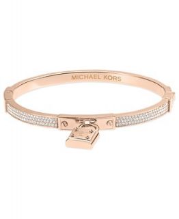 Michael Kors Bracelet, Rose Gold Tone Padlock Charm Bracelet   Fashion Jewelry   Jewelry & Watches