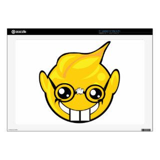 nerd smiley face 17" laptop skins