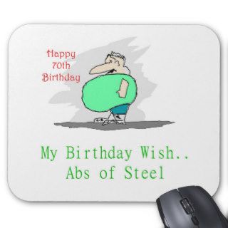 Abs of Steel 70th Birthday Mouse Pad