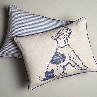 bertie ticking cushion by plum & ashby