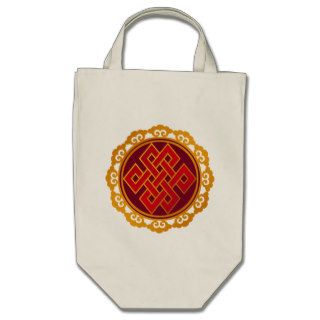 Tibetan Karma Buddhism Eternal Knot Canvas Bags