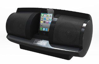 Coby CSMP137BLK AM/FM Clock Radio for iPod and iPhone Docking Stereo Speaker System (Black) (Discontinued by Manufacturer)   Players & Accessories
