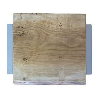oak and iron square waney edge chopping board by oak & iron furniture