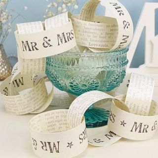 mr & mrs paper chains by lisa angel wedding