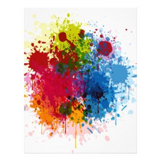 Colorful Paint Splatter Custom Letterhead