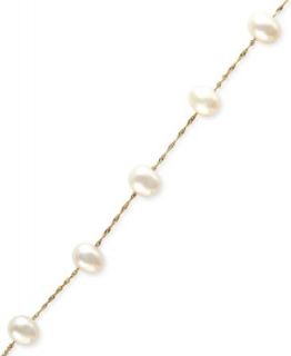 EFFY Cultured Freshwater Pearl Station Necklace in 14k Gold   Necklaces   Jewelry & Watches
