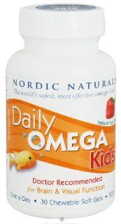 Nordic Naturals   Daily Omega Kids Strawberry 500 mg.   30 Softgels Health & Personal Care