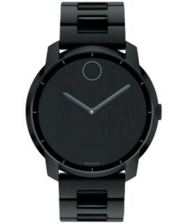 ESQ Movado Watch, Mens Swiss Fusion Black Ion Plated Stainless Steel Bracelet 44mm 07301422   Watches   Jewelry & Watches