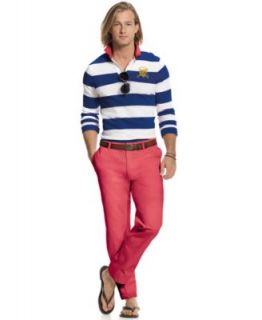 Polo Ralph Lauren Custom Fit Cross Mallets Striped Rugby and Classic Fit Flat Front Chino Pant   Men