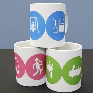 personalised 'child hobbies mug' plastic/cer by a piece of ltd