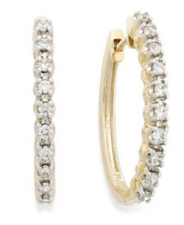 YellOra� Diamond Earrings, YellOra� Diamond Twist Hoop Earrings (1/4 ct. t.w.)   Earrings   Jewelry & Watches