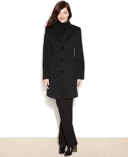 Jones New York Checked Textured Walker Coat   Coats   Women