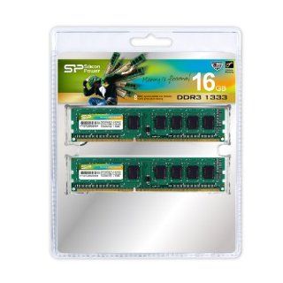 Silicon Power 16GB (2 x 8GB) 240 PIN DDR3 1333 SDRAM (PC3 10600) Desktop Memory Dual Channel Kit SP016GBLTU133N22 Computers & Accessories