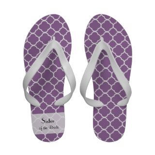 Favors   Quatrefoil Shape   Purple White Flip Flops