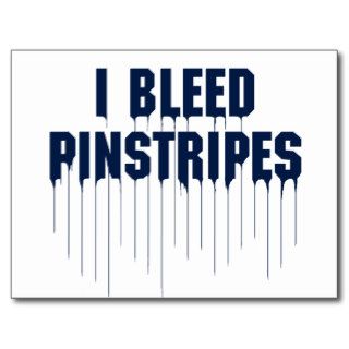 I bleed pinstripes New York Postcard