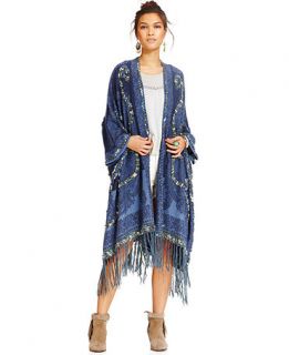 Free People Embroidered Fringe Cardigan   Sweaters   Women