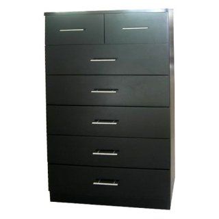 Home Source Industries TIF 20224 7 Drawer Chest, Black   Chests Of Drawers