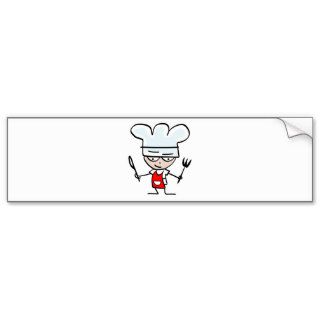 Cooking gifts with funny cartoon   Humorous design Bumper Sticker
