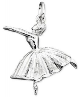 14k White Gold Charm, Ballerina Charm   Jewelry & Watches